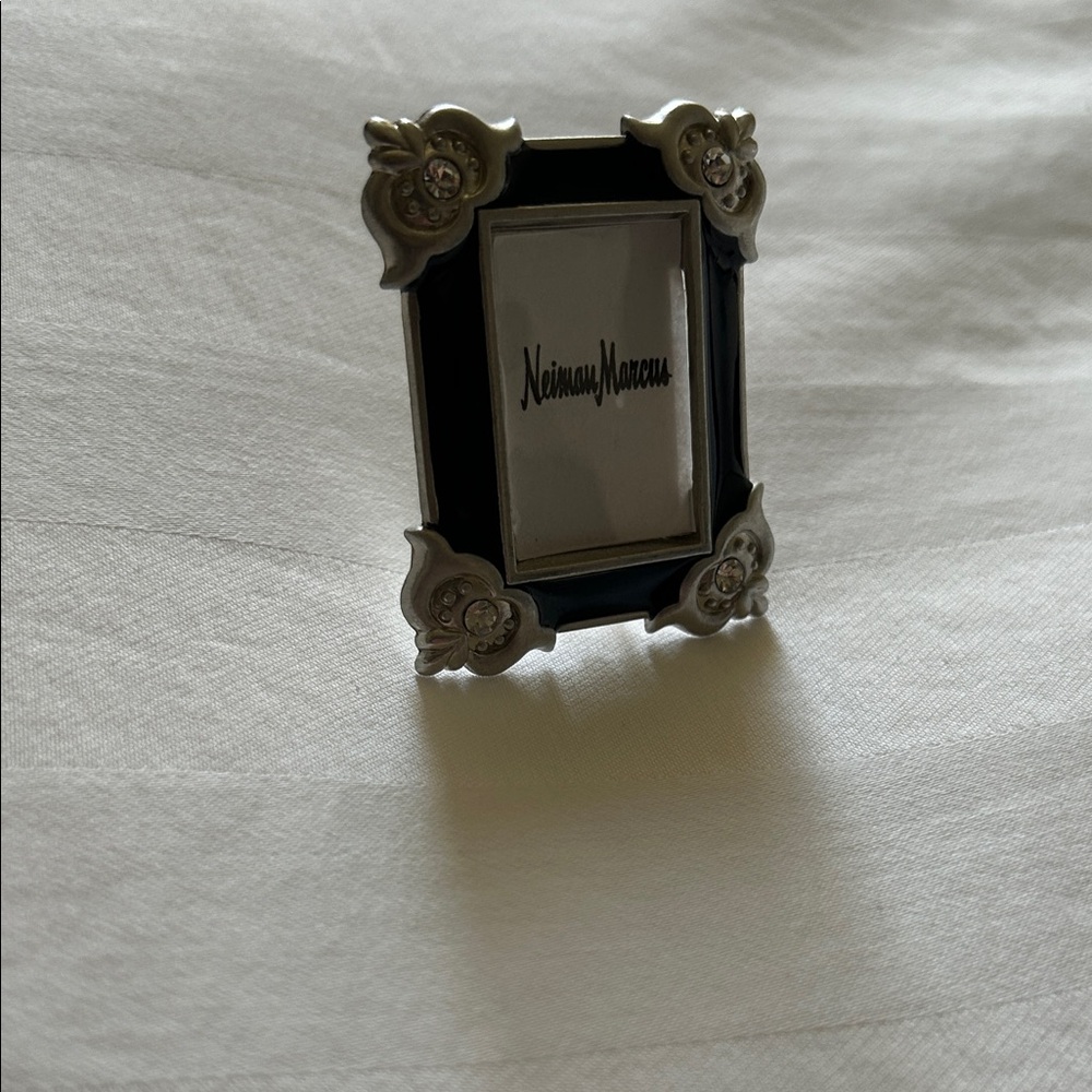 Jay Strongwater Silver and Dark Blue Picture Frame - Picture 4 of 5